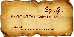 Szőlősi Gabriella névjegykártya