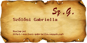 Szőlősi Gabriella névjegykártya
