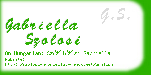 gabriella szolosi business card